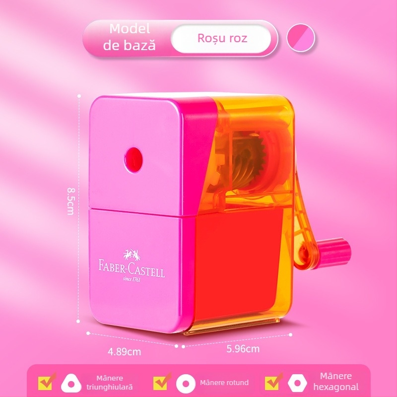 Faber-Castell ascuțitor de creioane pentru schițe, manual, model 381804, plastic, 0,27 kg