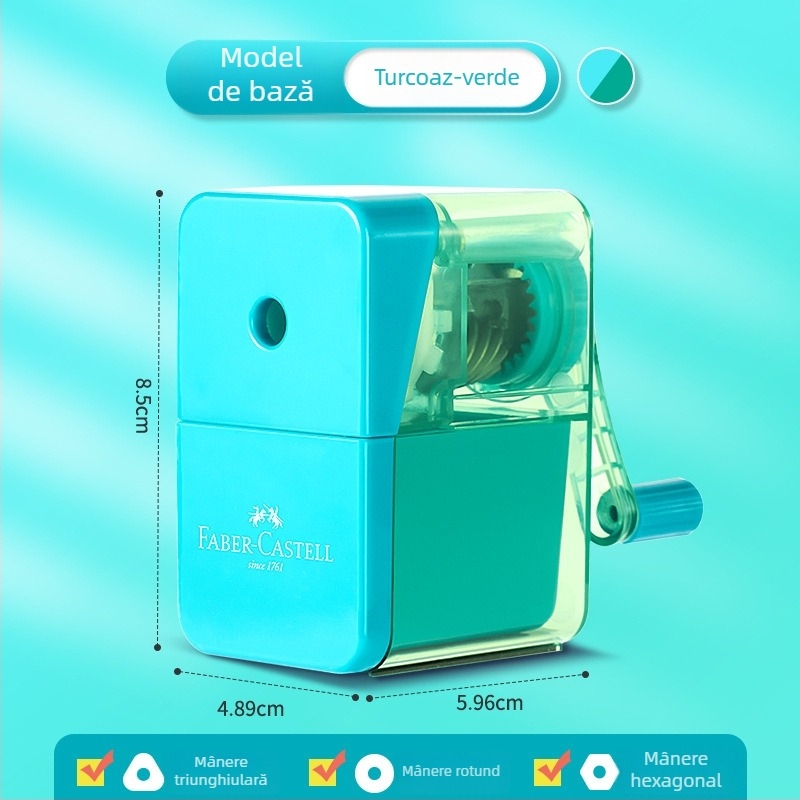 Faber-Castell ascuțitor de creioane pentru schițe, manual, model 381804, plastic, 0,27 kg