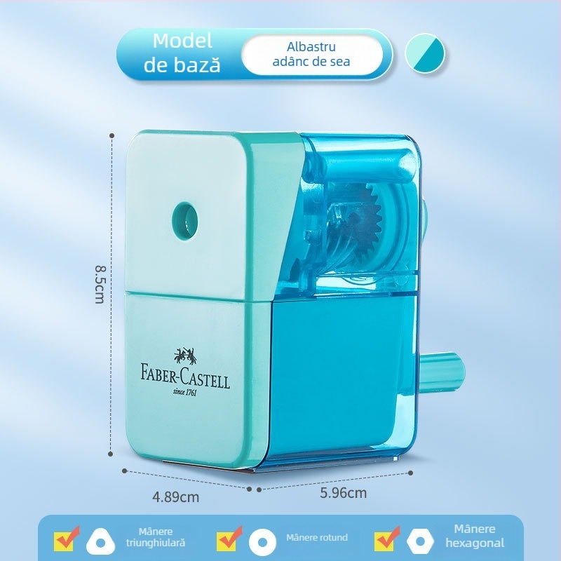 Faber-Castell ascuțitor de creioane pentru schițe, manual, model 381804, plastic, 0,27 kg