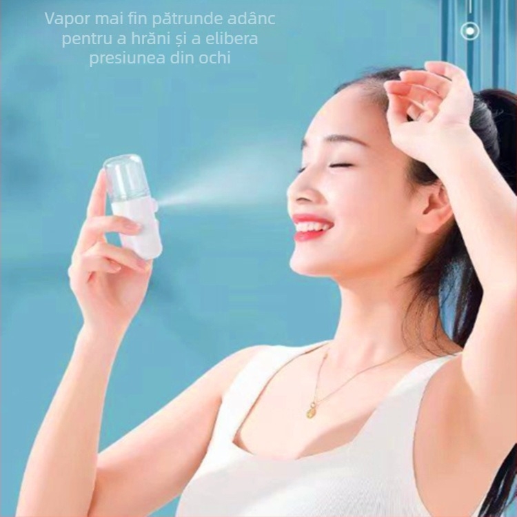 Dispozitiv electronic de îngrijire a ochilor cu pulverizare nano pentru hidratare, îngrijire ochi și față, pulverizare rece, o treaptă, timp de ceață până la 10 s