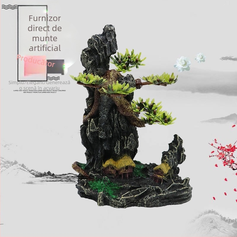 Pietre decorative din rășină pentru acvariu – material ecologic, marcă manu, stil natural, greutate aproximativă 300 g