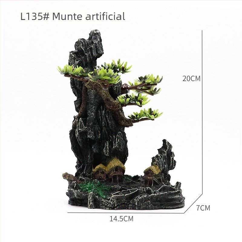 Pietre decorative din rășină pentru acvariu – material ecologic, marcă manu, stil natural, greutate aproximativă 300 g