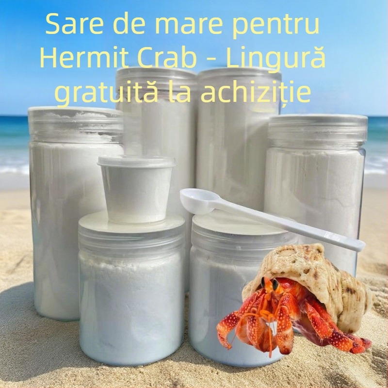 Sare de mare pentru crabi hermit și pești de apă sărată, Sare de mare naturală corală cu os dur pentru acvariu, Echipament de acvariu (Material: Other; Origine: Other; Import: No; Categoria: Aquarium equipment)