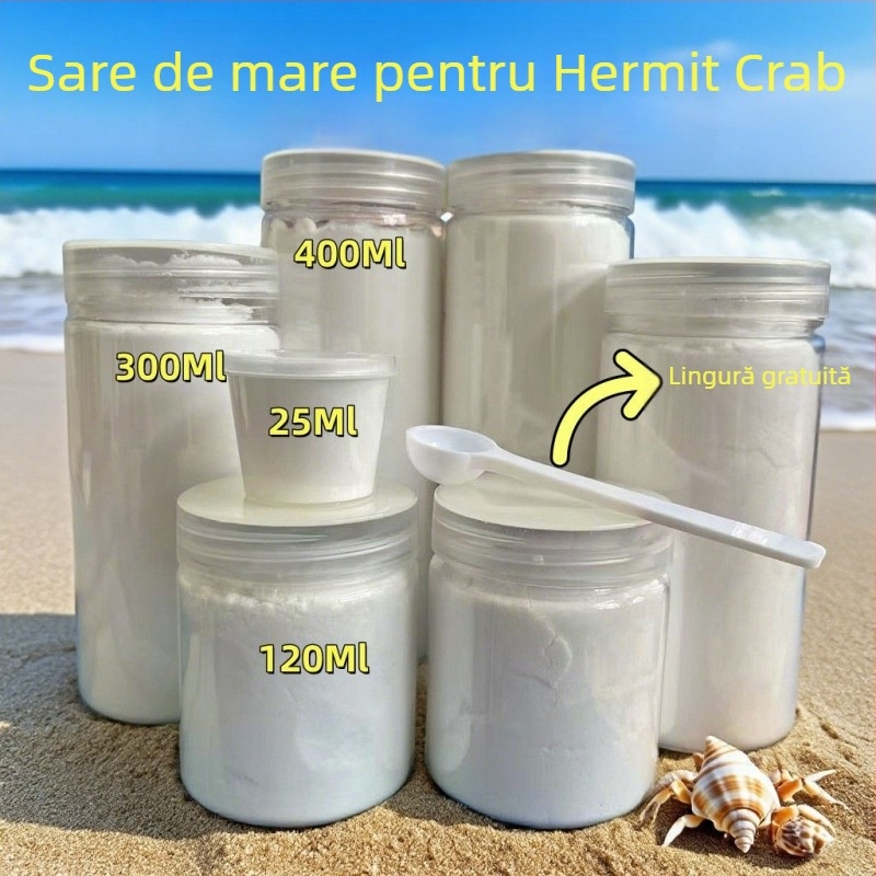 Sare de mare pentru crabi hermit și pești de apă sărată, Sare de mare naturală corală cu os dur pentru acvariu, Echipament de acvariu (Material: Other; Origine: Other; Import: No; Categoria: Aquarium equipment)