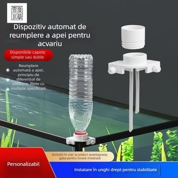Sistem automat de completare a apei pentru acvariu, controler mic al nivelului apei și recipient de picurare (fără energie)