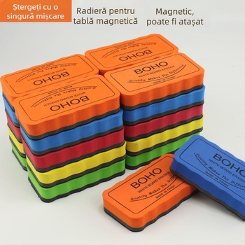 Ștergător magnetic pentru tablă albă, pentru învățământ acasă, cu spate din flanelă, ștergere ușoară
