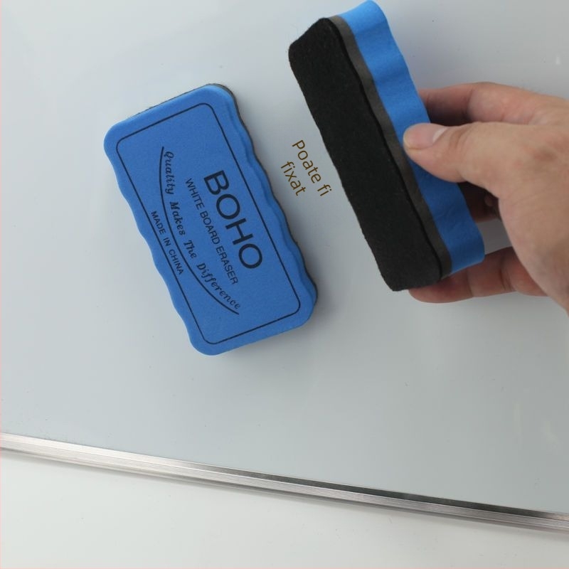 Ștergător magnetic pentru tablă albă, pentru învățământ acasă, cu spate din flanelă, ștergere ușoară