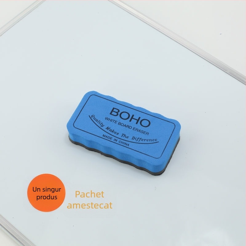 Ștergător magnetic pentru tablă albă, pentru învățământ acasă, cu spate din flanelă, ștergere ușoară