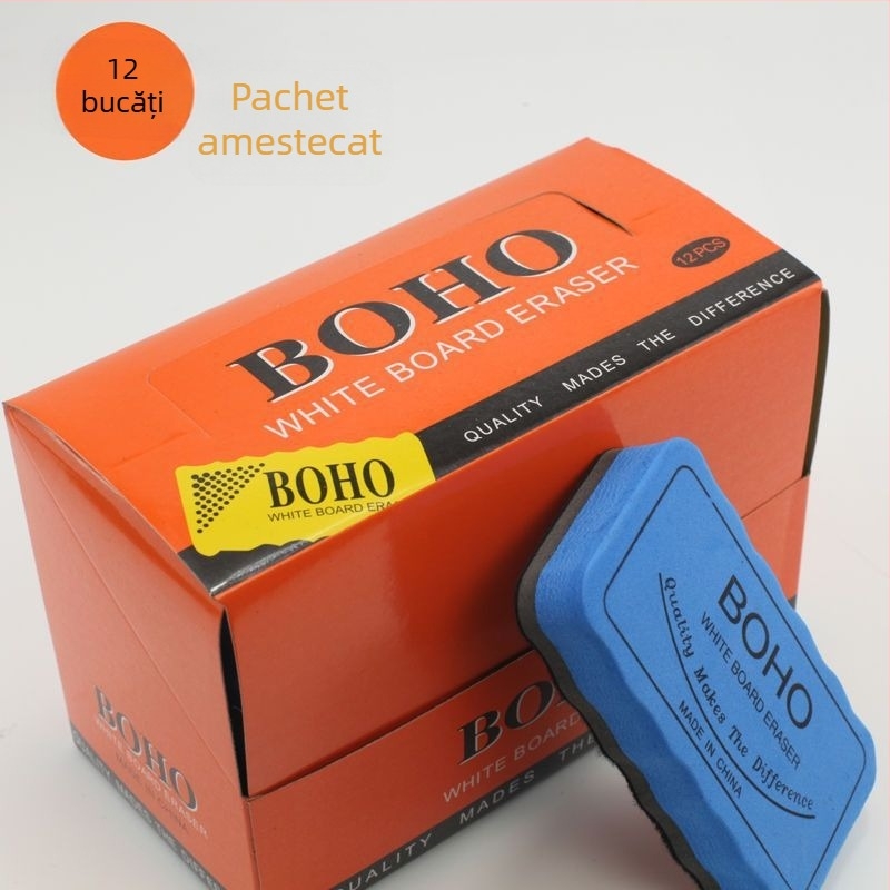 Ștergător magnetic pentru tablă albă, pentru învățământ acasă, cu spate din flanelă, ștergere ușoară