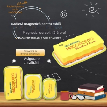 Feather robe Radieră pentru cretă, velur coral, magnetică, înlocuibilă pentru table albe și plăci de desen