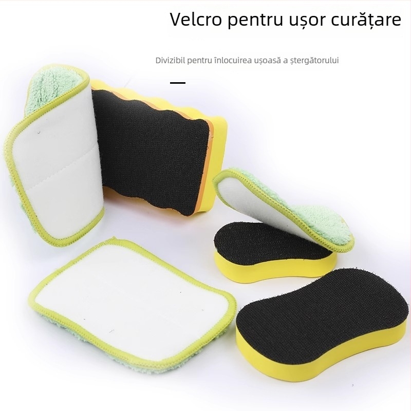 Feather robe Radieră pentru cretă, velur coral, magnetică, înlocuibilă pentru table albe și plăci de desen