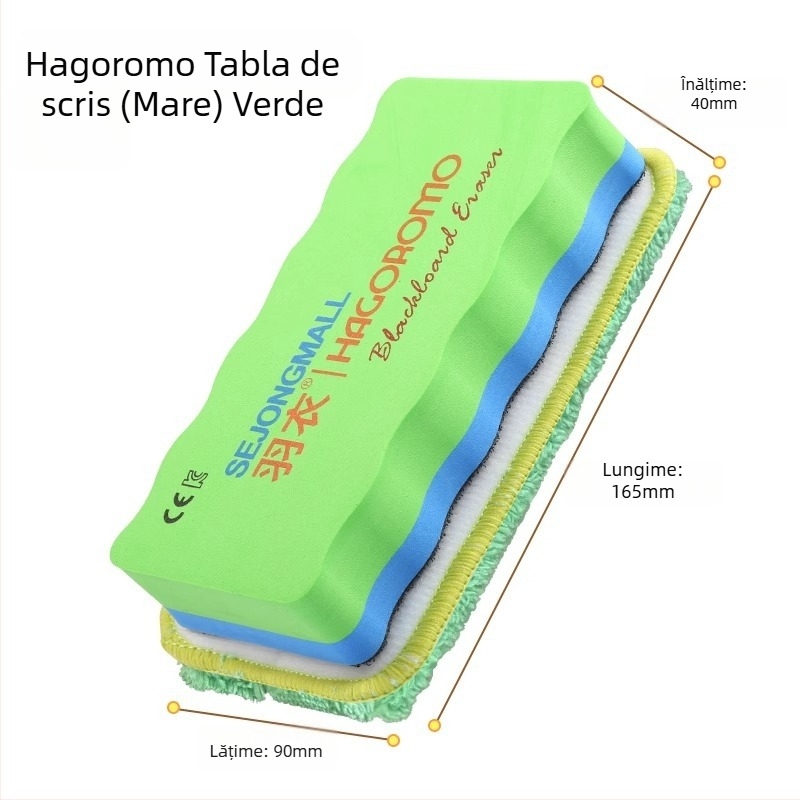 Feather robe Radieră pentru cretă, velur coral, magnetică, înlocuibilă pentru table albe și plăci de desen