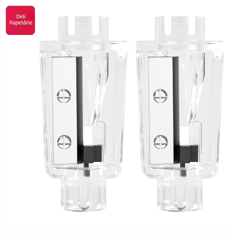 Ascuțitor electric de creioane, Deli, model 68665686706866968658a, corp din plastic, trei viteze: gros/mediu/fin