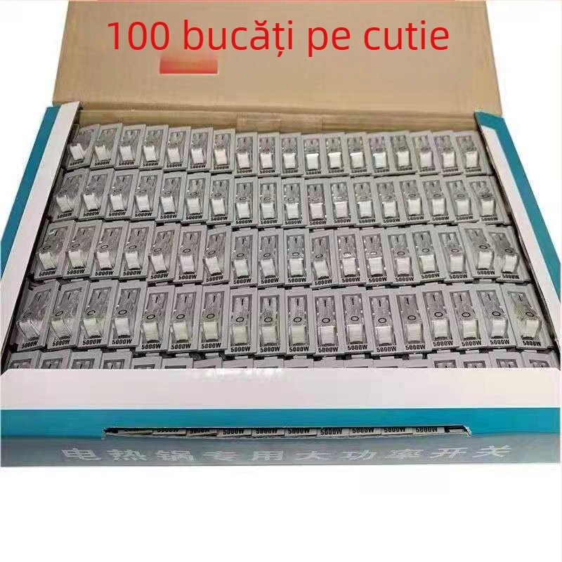 Comutator pentru tigaie electrică/wok, multifuncțional, tip vas în formă de barcă, iluminat, certificat CQC, tensiune nominală ≤250V, durată de viață electrică 10000 cicluri