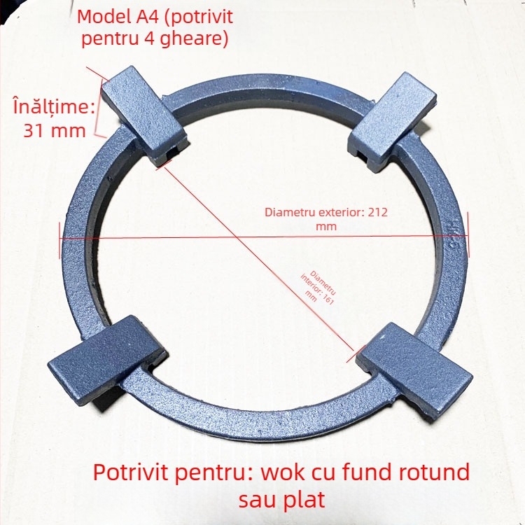 Accesorii pentru aragaz pe gaz: suport antiderapant pentru wok și oală de lapte, suport universal cu cinci gheare, model 55, brand Lianghuai, tip: Accesorii, lansat în 2018, instalare: așezare