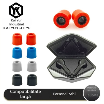 Perne din spumă cu memorie pentru căști in-ear – reducere zgomot 30 dB, lavabile, vârfuri cu gură dreaptă, Seria T