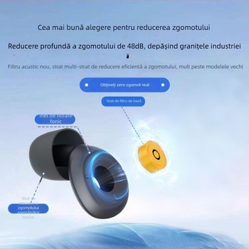 Protecții pentru urechi din silicon pentru somn și studiu, reducere a zgomotului de 38 dB, lavabile
