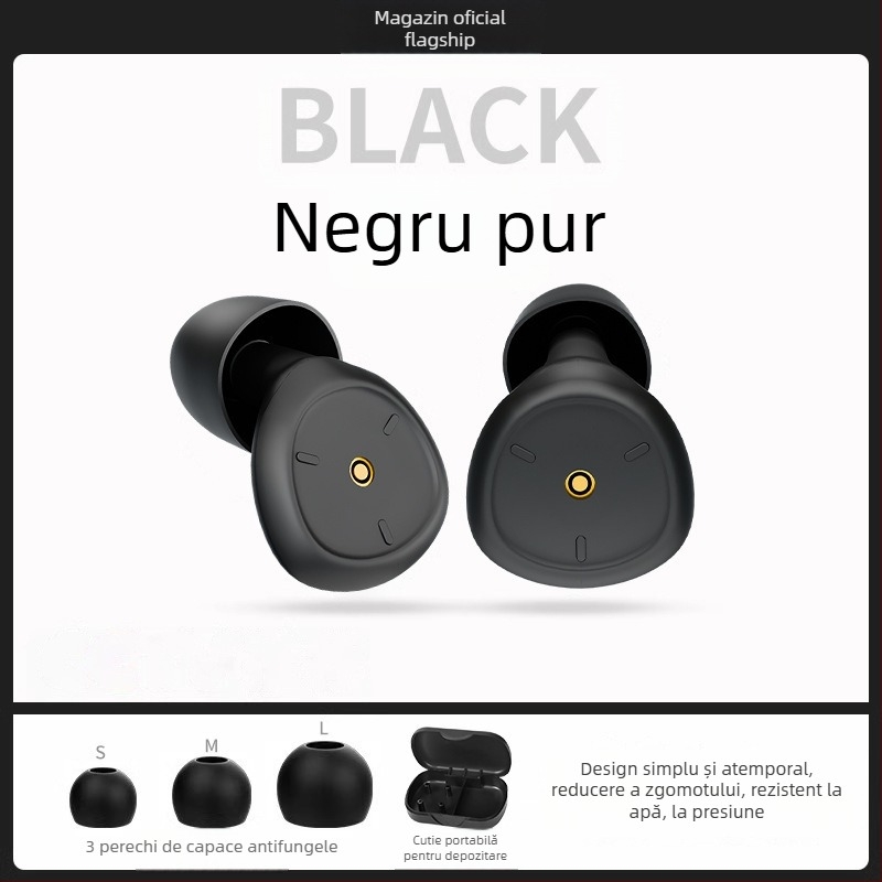 Protecții pentru urechi din silicon pentru somn și studiu, reducere a zgomotului de 38 dB, lavabile