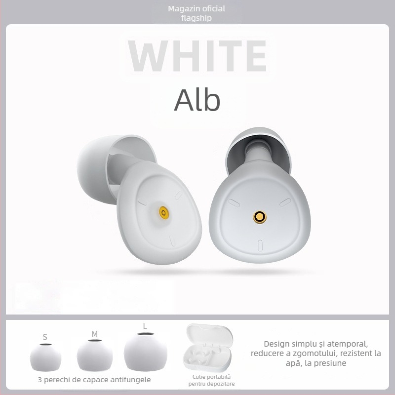 Protecții pentru urechi din silicon pentru somn și studiu, reducere a zgomotului de 38 dB, lavabile