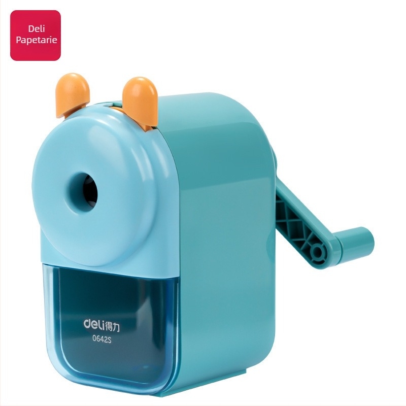 Deli 0642S ascuțitor de creioane – manual, plastic, design geometric, unisex