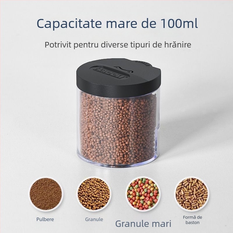 Hrănitor auto pentru acvariu cu temporizator inteligent, pentru pești ornamentali și țestoase, plastic Amber, 1 bucată
