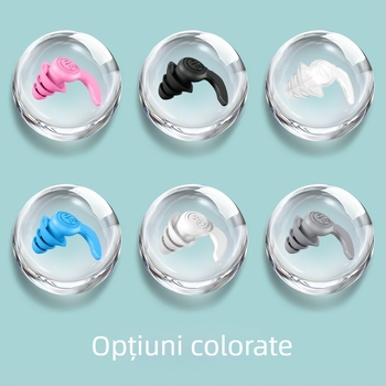 Dopuri de urechi din silicon pentru somn — reducere a zgomotului și impermeabile, pentru somn, baie și înot