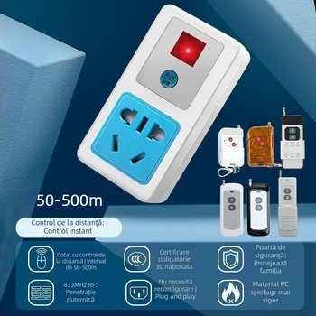 Priză cu telecomandă pentru pompă de apă, putere mare, 220V, corp din cupru, certificat CCC, standard național.