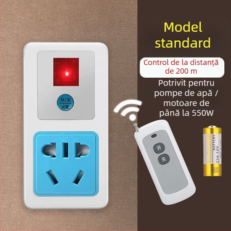 Priză cu telecomandă pentru pompă de apă, putere mare, 220V, corp din cupru, certificat CCC, standard național.