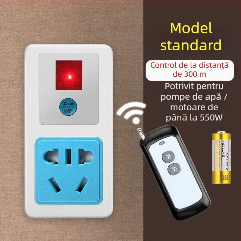 Priză cu telecomandă pentru pompă de apă, putere mare, 220V, corp din cupru, certificat CCC, standard național.