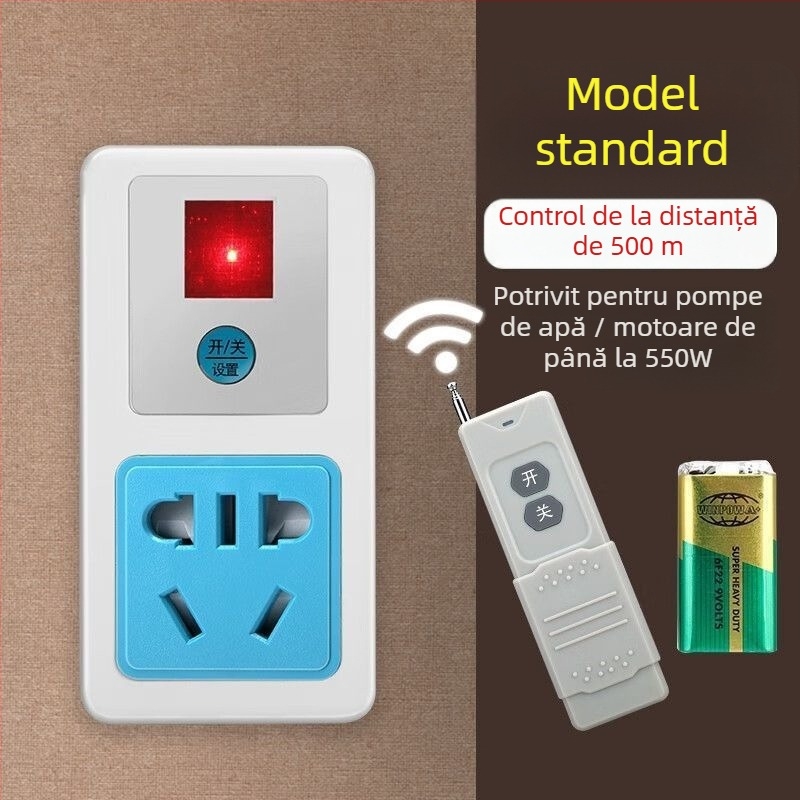 Priză cu telecomandă pentru pompă de apă, putere mare, 220V, corp din cupru, certificat CCC, standard național.