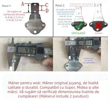 Mâner wok, protecție la arsură, material PP, compatibil cu plitele cu inducție Supor