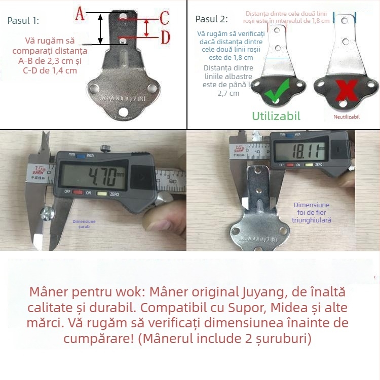 Mâner wok, protecție la arsură, material PP, compatibil cu plitele cu inducție Supor