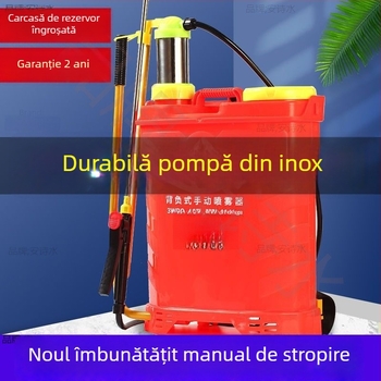 Stropitor de spate agricol — manual, presiune înaltă, acționat prin manivelă, pentru protecția plantelor și dezinfectare