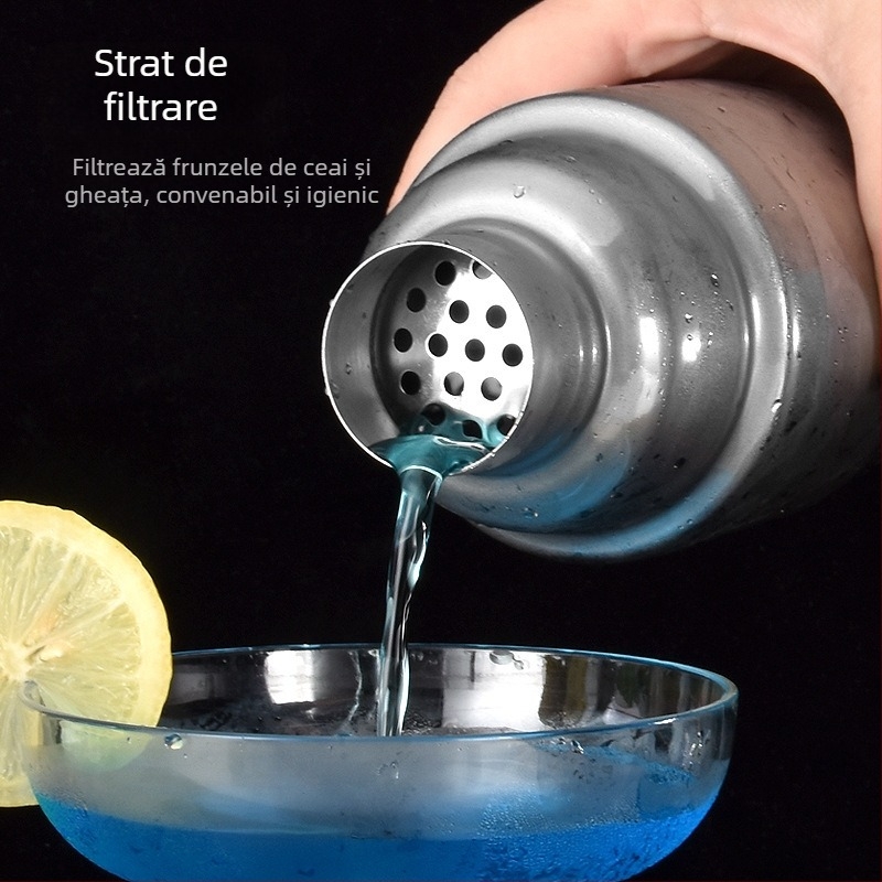 Shaker pentru cocktail din oțel inoxidabil întărit 304, stil modern minimalist, model xhy666, brand Xiao Zhang