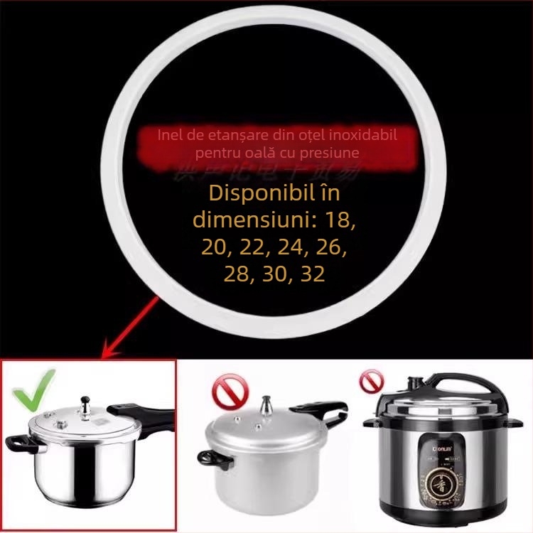 Garnitură de etanșare pentru oală sub presiune, cauciuc, universal compatibil, model 1