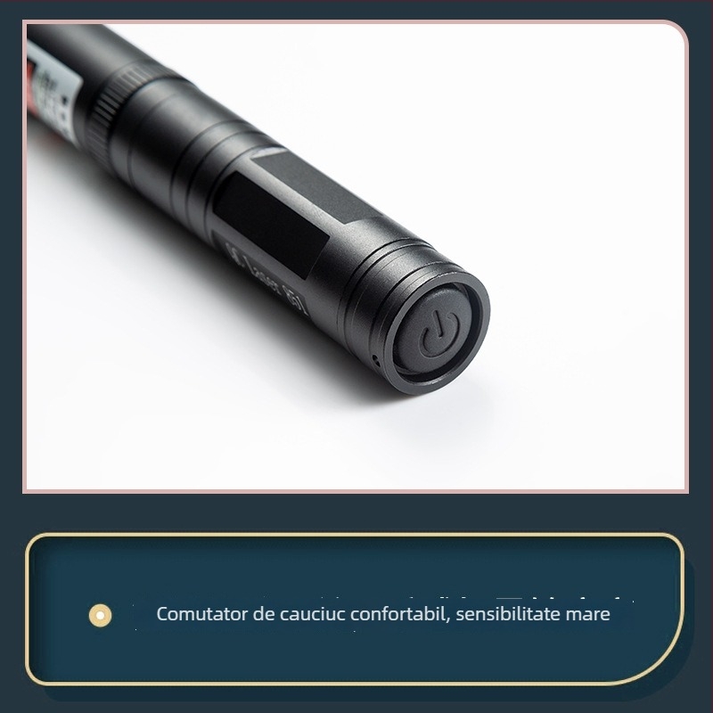 Stylus laser cu cruce și nivelare la unghi drept - 532 nm, rază 1 km, baterie 16340