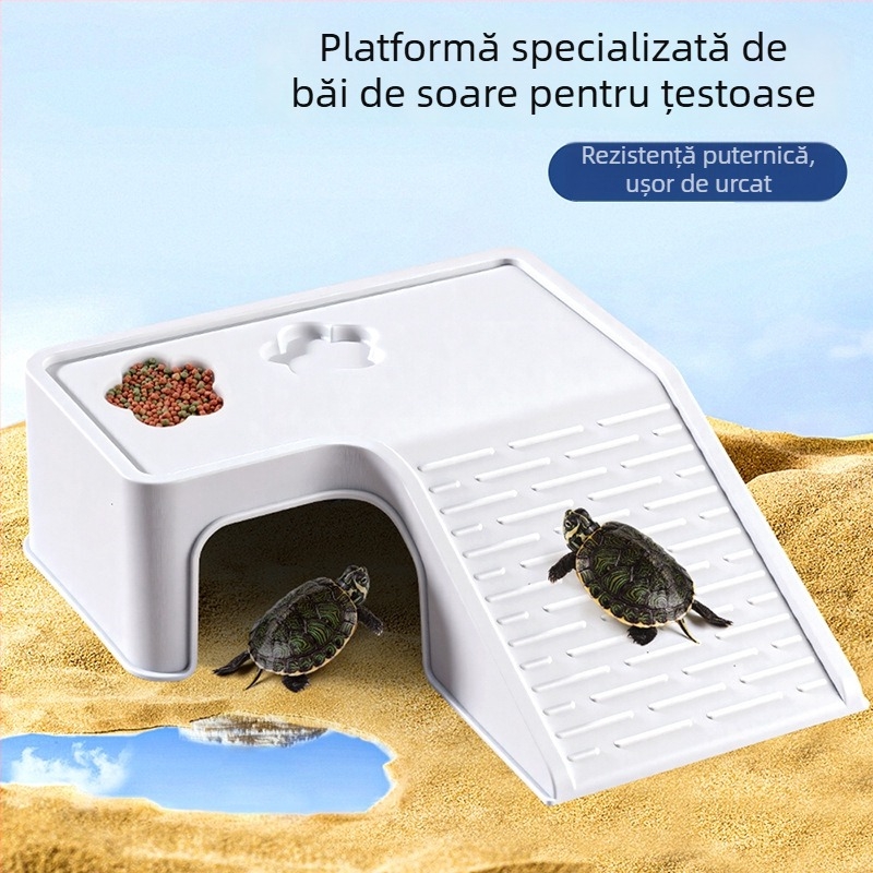 Platformă pentru încălzire și escaladare a țestoaselor cu adăpost — Origine: Hunan; Produs domestic; Echipament pentru acvariu; Brand: Half purple half red