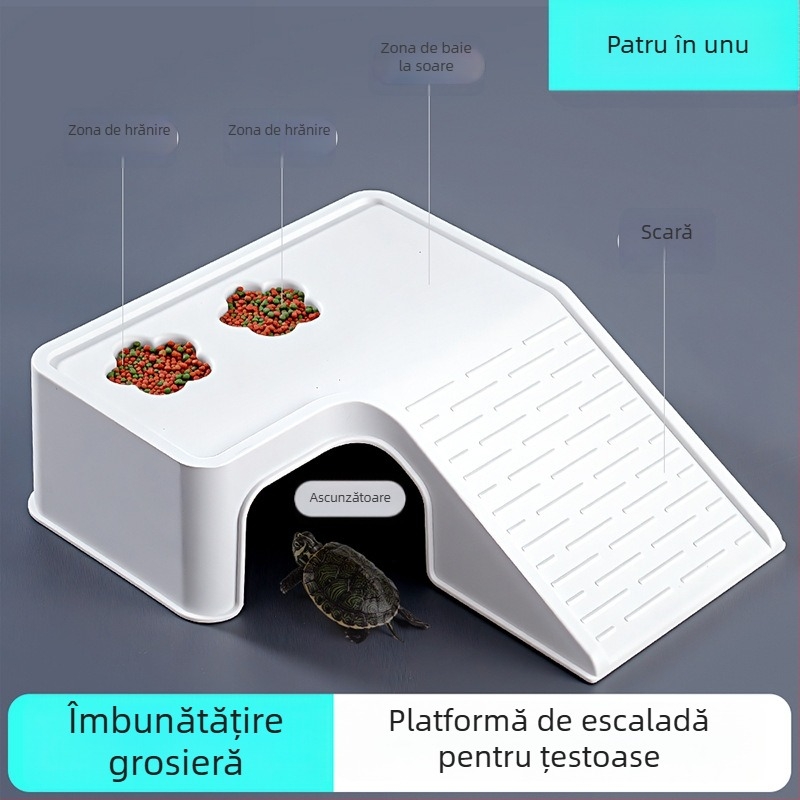 Platformă pentru încălzire și escaladare a țestoaselor cu adăpost — Origine: Hunan; Produs domestic; Echipament pentru acvariu; Brand: Half purple half red