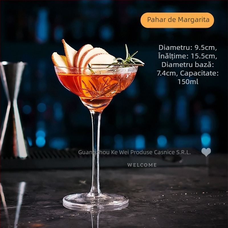 Pahar Martini, din sticlă, capacitate 201–300 ml, stil minimalist modern, pahar de cocktail
