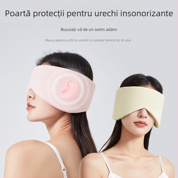 Mască de dormit cu protecții pentru urechi – două în unu, Unisex adulți, izolare fonică ușoară pentru pauza de la birou