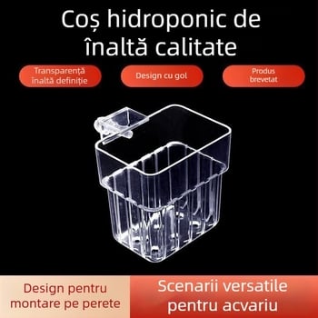Coș de plantare hidroponic pentru acvariu montat pe perete (ABS; Origine: Guangzhou; Greutate: 40 g; Categoria: Echipamente acvaristice)
