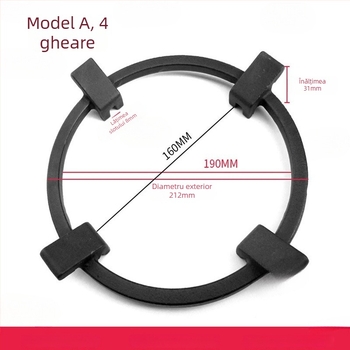Suport din oțel inoxidabil pentru aragaz, suport pentru wok și oală de lapte, anti-derapant, design universal cu patru sau cinci gheare
