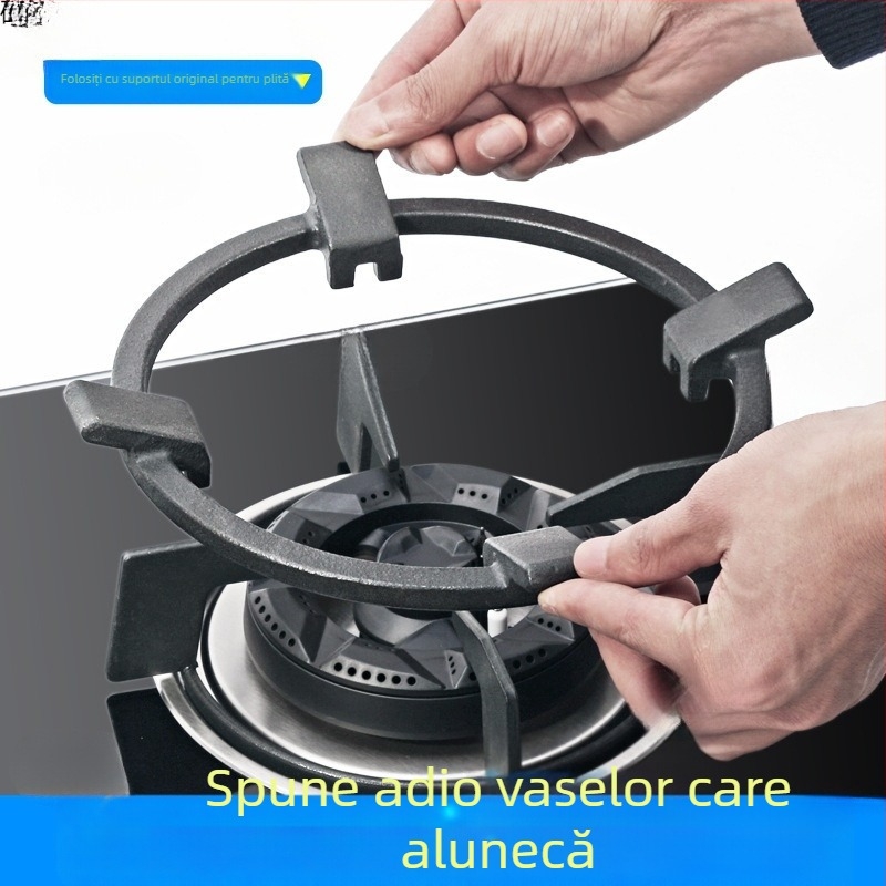 Suport din oțel inoxidabil pentru aragaz, suport pentru wok și oală de lapte, anti-derapant, design universal cu patru sau cinci gheare