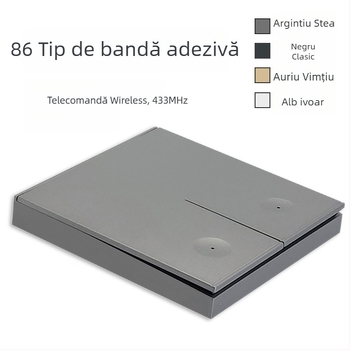 RF433 Panou de perete wireless, tip 86, cu telecomandă, 65 g, -40°C până la +70°C, potrivit pentru aspiratoare casnice