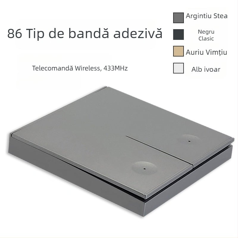 RF433 Panou de perete wireless, tip 86, cu telecomandă, 65 g, -40°C până la +70°C, potrivit pentru aspiratoare casnice