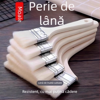 Perie BBQ cu peri PP și mâner din lemn, de calitate alimentară și rezistentă la temperaturi înalte