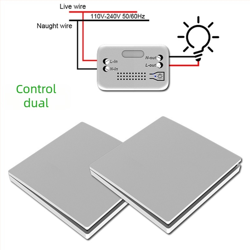 Intrerupător wireless de control de la distanță cu panou mare fără ramă, CE certificat, -20°C până la 45°C, Connect smart
