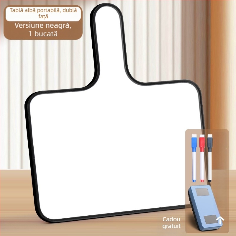 Reverse tablă albă portabilă, cu două fețe, din plastic, cadru și panou din plastic, model FZ-3986, marca Reverse.