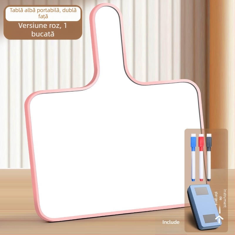 Reverse tablă albă portabilă, cu două fețe, din plastic, cadru și panou din plastic, model FZ-3986, marca Reverse.