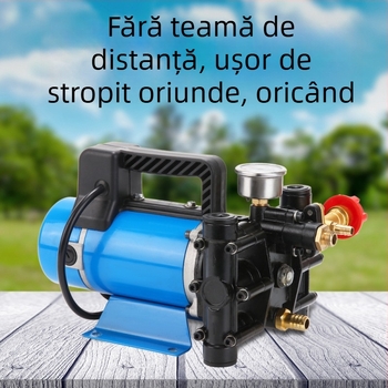 CS Pompă portabilă de înaltă presiune pentru pulverizator electric, cilindru dublu, 12/24/48/60/220V, debit 16 lb/min, protecția plantelor, garanție 1 an